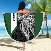 Personalised PNG Western Highlands Province Beach Blanket Bird of Paradise Tattoo Flag Motif LT9 - Polynesian Pride