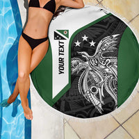 Personalised PNG Western Highlands Province Beach Blanket Bird of Paradise Tattoo Flag Motif LT9 - Polynesian Pride