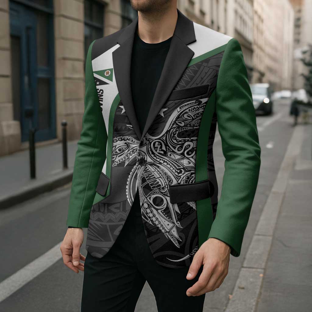 Personalised PNG Western Highlands Province Blazer Bird of Paradise Tattoo Flag Motif - Polynesian Pride