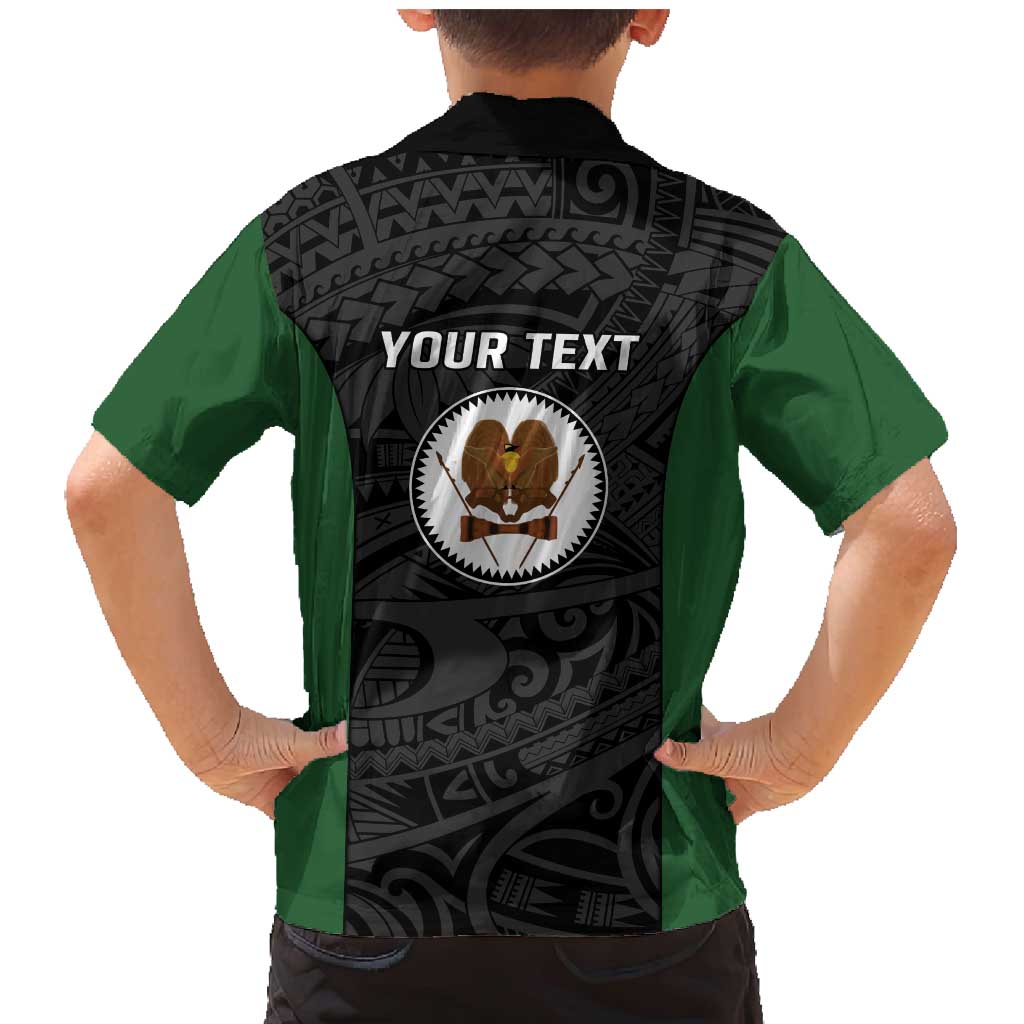 Personalised PNG Western Highlands Province Family Matching Mermaid Dress and Hawaiian Shirt Bird of Paradise Tattoo Flag Motif LT9 - Polynesian Pride