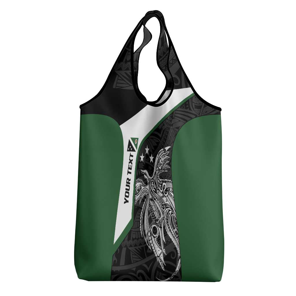 Personalised PNG Western Highlands Province Grocery Bag Bird of Paradise Tattoo Flag Motif LT9 - Polynesian Pride