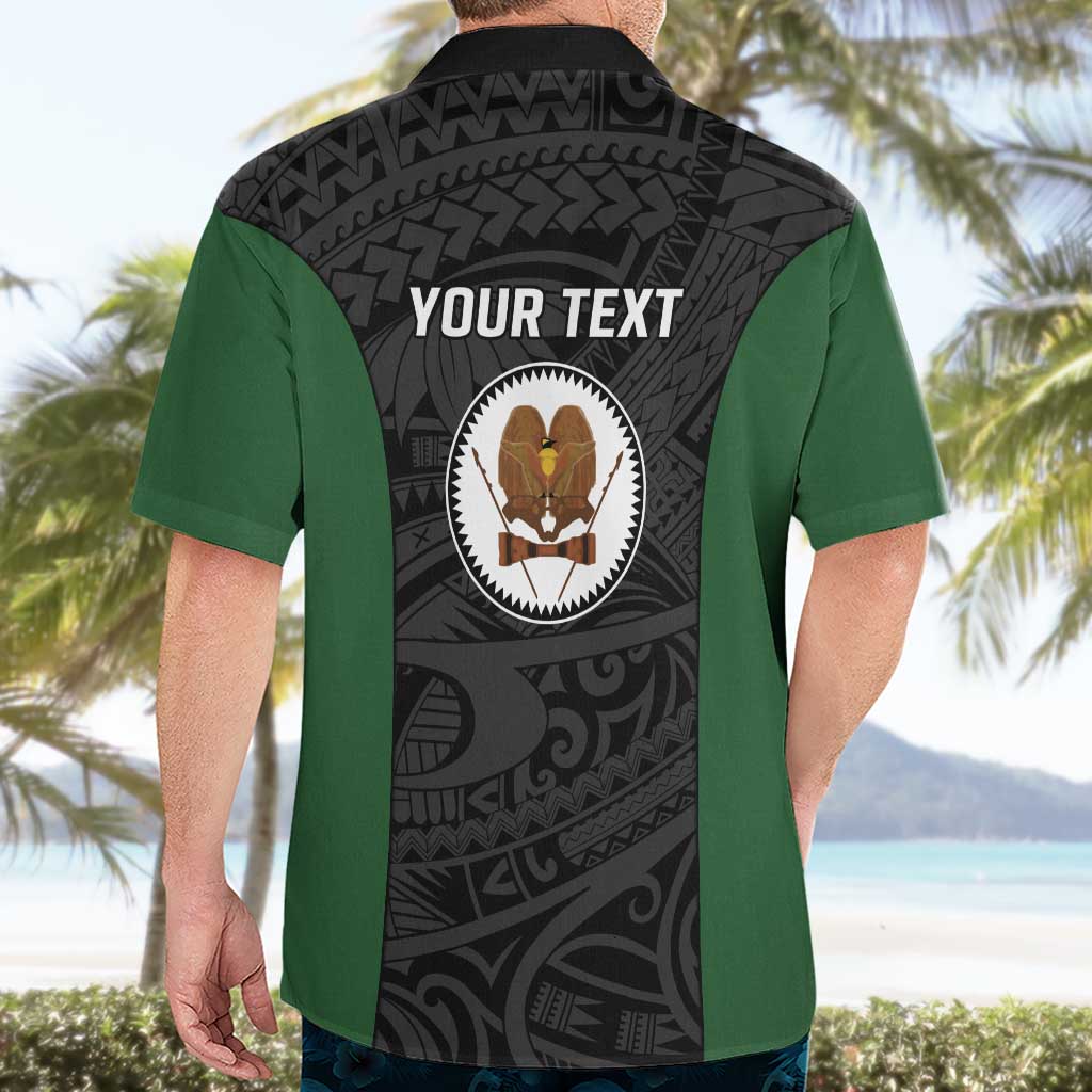 Personalised PNG Western Highlands Province Hawaiian Shirt Bird of Paradise Tattoo Flag Motif LT9 - Polynesian Pride