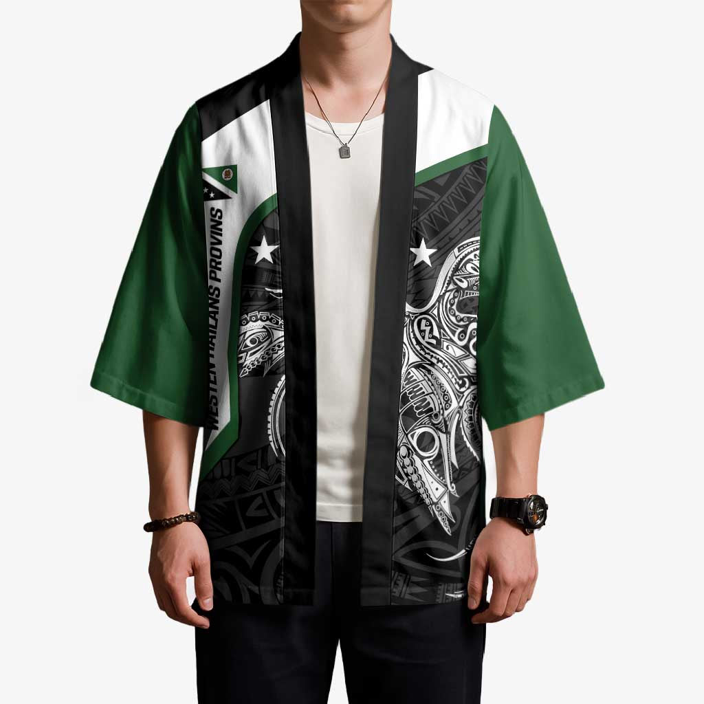 Personalised PNG Western Highlands Province Kimono Bird of Paradise Tattoo Flag Motif - Polynesian Pride
