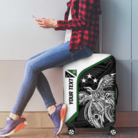 Personalised PNG Western Highlands Province Luggage Cover Bird of Paradise Tattoo Flag Motif - Polynesian Pride