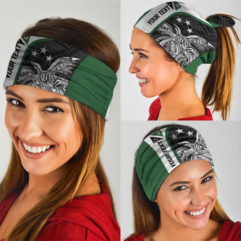 Personalised PNG Western Highlands Province Neck Gaiter Bird of Paradise Tattoo Flag Motif - Polynesian Pride