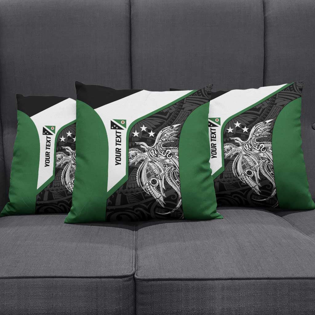 Personalised PNG Western Highlands Province Pillow Cover Bird of Paradise Tattoo Flag Motif - Polynesian Pride