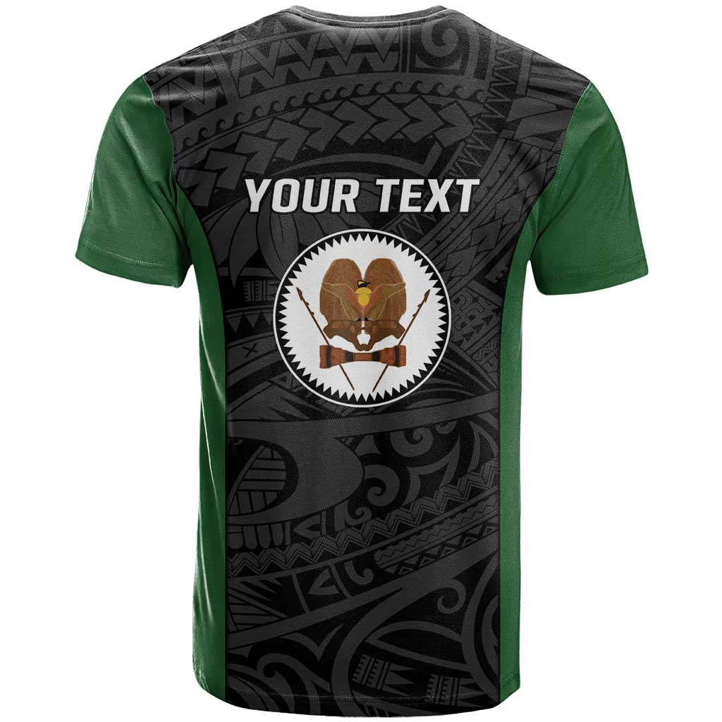 Personalised PNG Western Highlands Province T Shirt Bird of Paradise Tattoo Flag Motif - Polynesian Pride