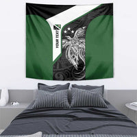 Personalised PNG Western Highlands Province Tapestry Bird of Paradise Tattoo Flag Motif - Polynesian Pride