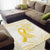 Be Bold Go Gold Polyneisan Ribbon Childhood Personalised Area Rug