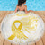 Be Bold Go Gold Polyneisan Ribbon Childhood Personalised Beach Blanket