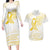 Be Bold Go Gold Polyneisan Ribbon Childhood Personalised Couples Matching Long Sleeve Bodycon Dress and Hawaiian Shirt