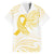 Be Bold Go Gold Polyneisan Ribbon Childhood Personalised Family Matching Off The Shoulder Long Sleeve Dress and Hawaiian Shirt