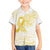 Be Bold Go Gold Polyneisan Ribbon Childhood Personalised Family Matching Off Shoulder Short Dress and Hawaiian Shirt