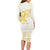 Be Bold Go Gold Polyneisan Ribbon Childhood Personalised Long Sleeve Bodycon Dress