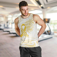 Be Bold Go Gold Polyneisan Ribbon Childhood Personalised Men Tank Top LT9 Gold - Polynesian Pride