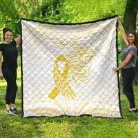 Be Bold Go Gold Polyneisan Ribbon Childhood Personalised Quilt