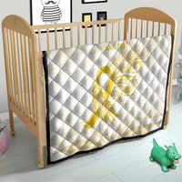 Be Bold Go Gold Polyneisan Ribbon Childhood Personalised Quilt