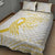 Be Bold Go Gold Polyneisan Ribbon Childhood Personalised Quilt Bed Set