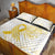 Be Bold Go Gold Polyneisan Ribbon Childhood Personalised Quilt Bed Set