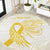 Be Bold Go Gold Polyneisan Ribbon Childhood Personalised Round Carpet