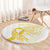 Be Bold Go Gold Polyneisan Ribbon Childhood Personalised Round Carpet