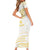 Be Bold Go Gold Polyneisan Ribbon Childhood Personalised Short Sleeve Bodycon Dress