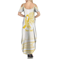 Be Bold Go Gold Polyneisan Ribbon Childhood Personalised Summer Maxi Dress LT9 - Polynesian Pride
