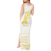 Be Bold Go Gold Polyneisan Ribbon Childhood Personalised Tank Maxi Dress LT9 - Polynesian Pride