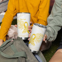 Be Bold Go Gold Polyneisan Ribbon Childhood Personalised Tumbler Cup LT9 - Polynesian Pride