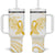 Be Bold Go Gold Polyneisan Ribbon Childhood Personalised Tumbler With Handle