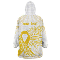 Be Bold Go Gold Polyneisan Ribbon Childhood Personalised Wearable Blanket Hoodie LT9 - Polynesian Pride