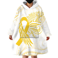 Be Bold Go Gold Polyneisan Ribbon Childhood Personalised Wearable Blanket Hoodie LT9 - Polynesian Pride