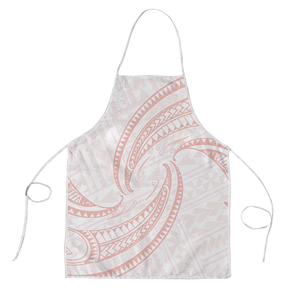 White Sunday Lotu Tamaiti Apron Polynesian Wave Pastel Blush - Polynesian Pride