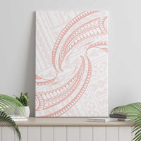 White Sunday Lotu Tamaiti Canvas Wall Art Polynesian Wave Pastel Blush LT9 - Polynesian Pride