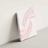 White Sunday Lotu Tamaiti Canvas Wall Art Polynesian Wave Pastel Blush LT9 - Polynesian Pride