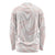 White Sunday Lotu Tamaiti Long Sleeve Shirt Polynesian Wave Pastel Blush - Polynesian Pride