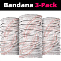 White Sunday Lotu Tamaiti Neck Gaiter Polynesian Wave Pastel Blush LT9