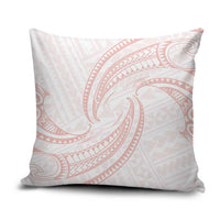 White Sunday Lotu Tamaiti Pillow Cover Polynesian Wave Pastel Blush - Polynesian Pride
