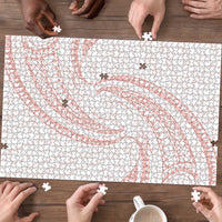 White Sunday Lotu Tamaiti Puzzle Polynesian Wave Pastel Blush LT9 - Polynesian Pride