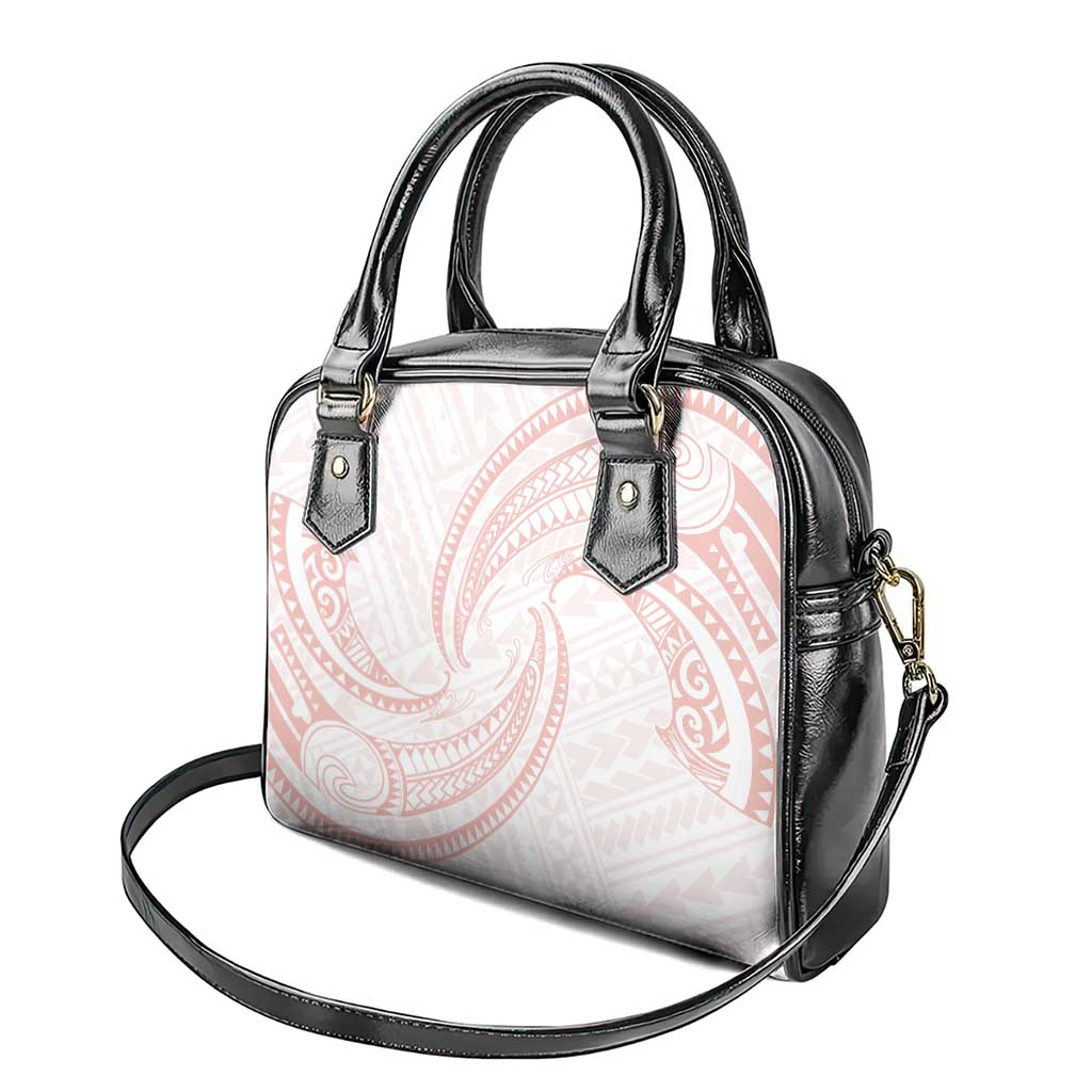 White Sunday Lotu Tamaiti Shoulder Handbag Polynesian Wave Pastel Blush - Polynesian Pride