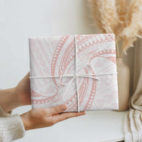 White Sunday Lotu Tamaiti Wrapping Paper Polynesian Wave Pastel Blush LT9 - Polynesian Pride