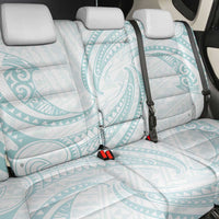 White Sunday Lotu Tamaiti Back Car Seat Cover Polynesian Wave Pastel Cyan - Polynesian Pride