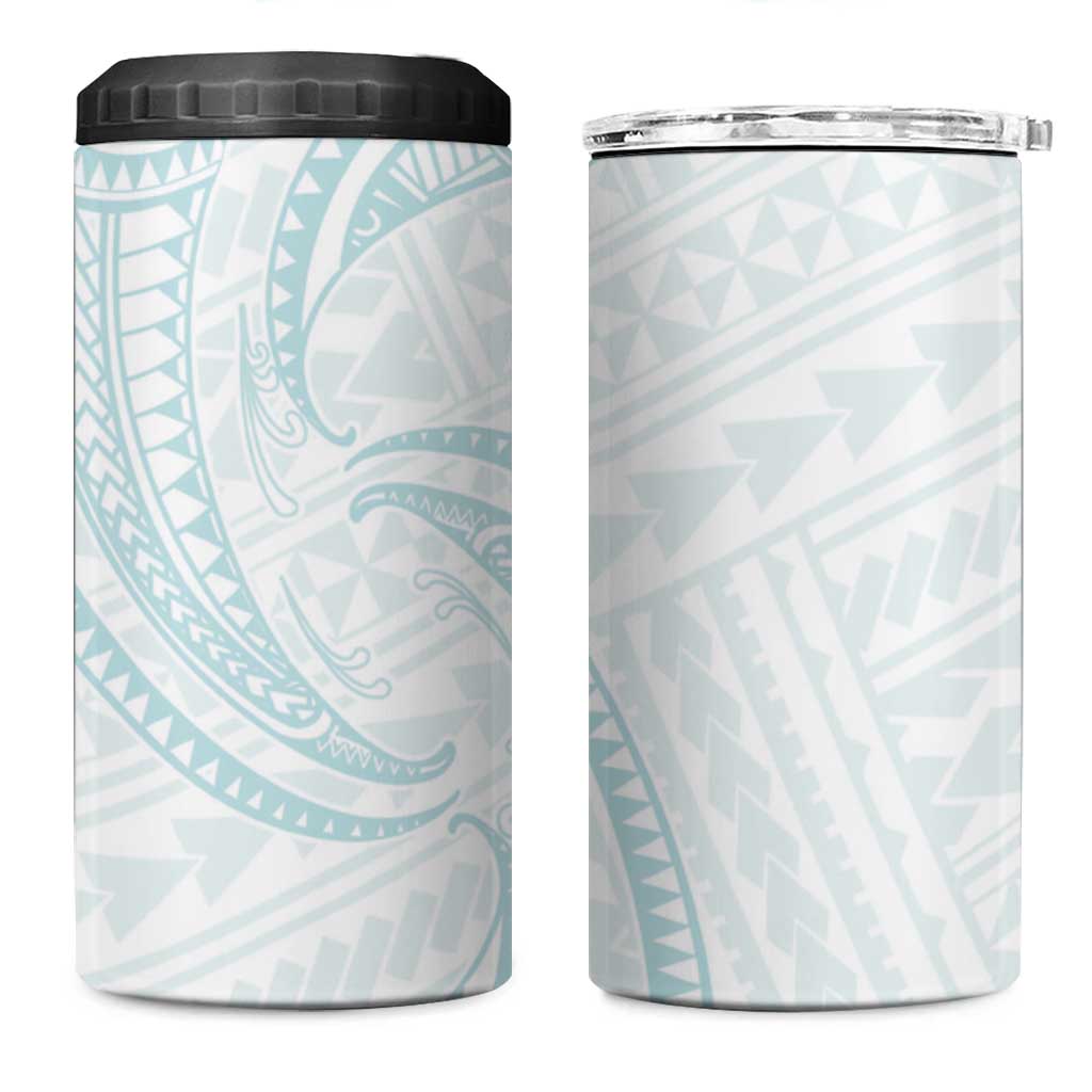 White Sunday Lotu Tamaiti 4 in 1 Can Cooler Tumbler Polynesian Wave Pastel Cyan LT9 One Size: 16 oz Cyan - Polynesian Pride