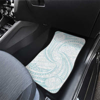White Sunday Lotu Tamaiti Car Mats Polynesian Wave Pastel Cyan LT9 - Polynesian Pride