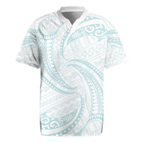 White Sunday Lotu Tamaiti Rugby Jersey Polynesian Wave Pastel Cyan LT9 Cyan - Polynesian Pride