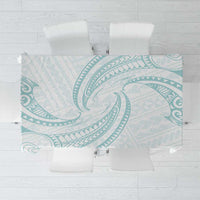 White Sunday Lotu Tamaiti Tablecloth Polynesian Wave Pastel Cyan LT9 Cyan - Polynesian Pride