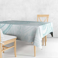 White Sunday Lotu Tamaiti Tablecloth Polynesian Wave Pastel Cyan LT9 - Polynesian Pride