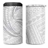 White Sunday Lotu Tamaiti 4 in 1 Can Cooler Tumbler Polynesian Wave Pastel Gray LT9 One Size: 16 oz Gray - Polynesian Pride