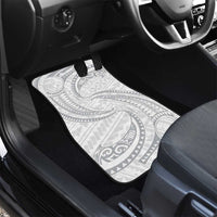 White Sunday Lotu Tamaiti Car Mats Polynesian Wave Pastel Gray LT9 - Polynesian Pride