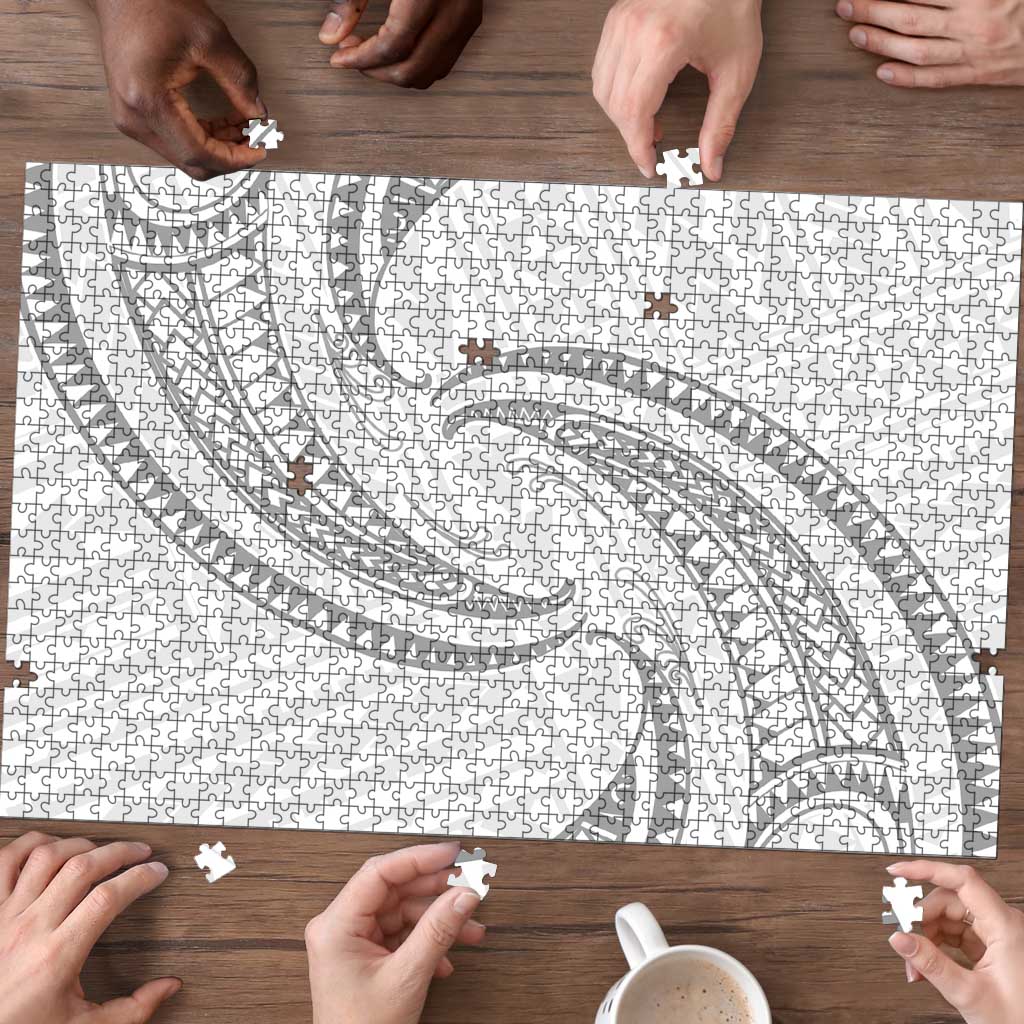 White Sunday Lotu Tamaiti Puzzle Polynesian Wave Pastel Gray LT9 - Polynesian Pride